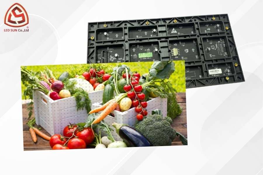 Module LED P2.5 ngoài trời cận cảnh điểm ảnh