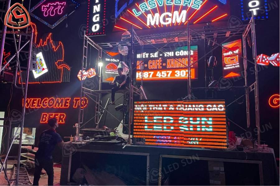Màn Hình LED P5 Trong Nhà - Quán Bar Phan Thiết